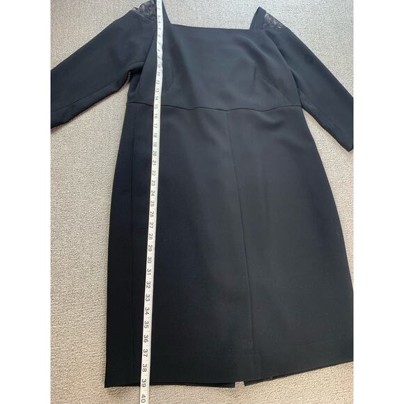 Marina Rinaldi Dress Classic Sophisticated Cocktail Black Lace US Medium (12) - Picture 9 of 12